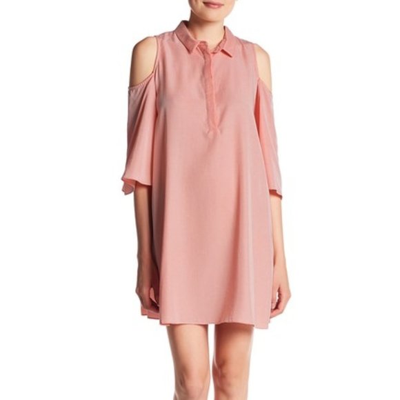 cold shoulder shirt dress